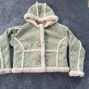 Urban Outfitters Faux Suede Sherpa Hooded Jacket Size M